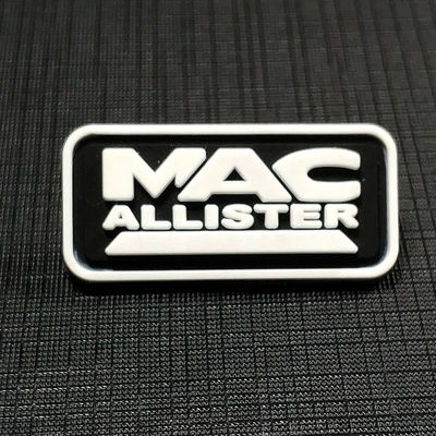 Insignes de PVC de Logo Textured Label 3D de corrections tissés par habillement fait sur commande