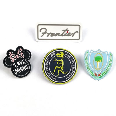 insignes de PVC de 3D Logo Embossed Motif Rubber Patches pour l'habillement de couture