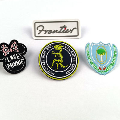 insignes de PVC de 3D Logo Embossed Motif Rubber Patches pour l'habillement de couture
