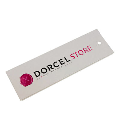 Fait sur commande propres étiquettes du fabriquant de Logo Paper Pvc Jeans Paper de marque pour l'habillement