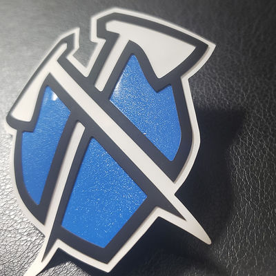 Le logo de estampillage chaud 3D d'étiquettes de vêtement d'impression d'écran a gravé le silicone en refief imprimant le label de film de transfert