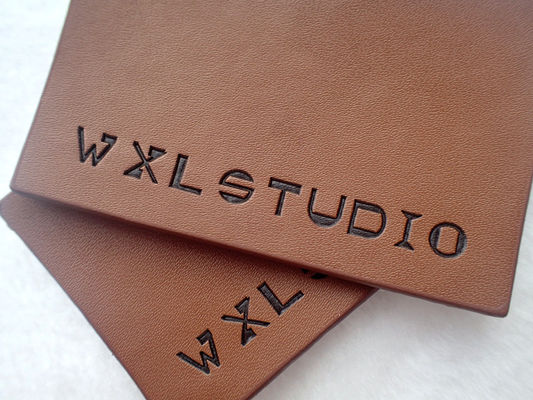 Noir personnalisé Logo Leather Label de Logo Garment Leather Patch Embossed