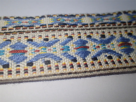 Style national coloré tissé fait sur commande de bande de haute résistance de jacquard de coton