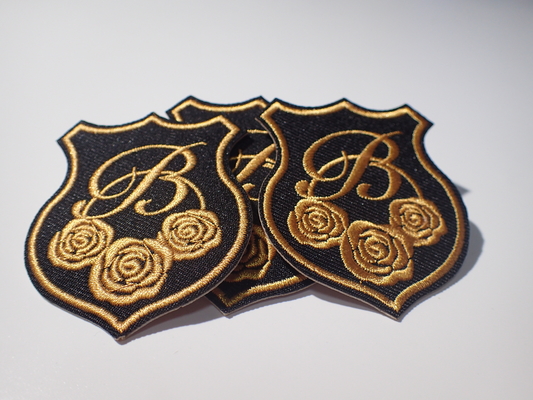La coutume unique de style d'Eco a brodé l'or Rose Raised Effect de correction