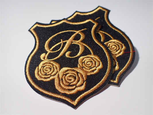 La coutume unique de style d'Eco a brodé l'or Rose Raised Effect de correction