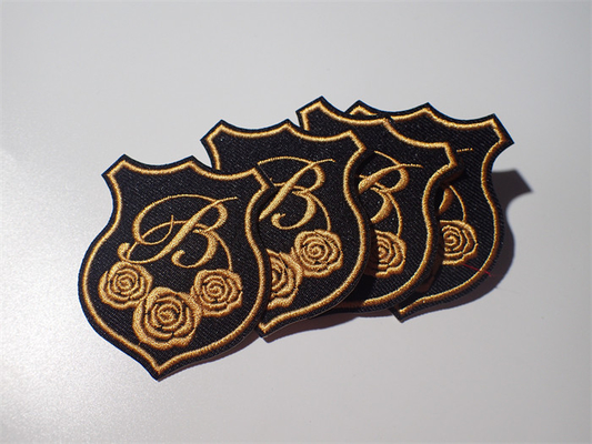 La coutume unique de style d'Eco a brodé l'or Rose Raised Effect de correction