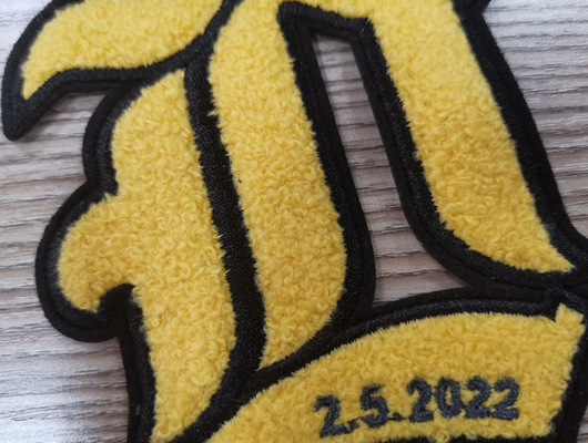 Labels de transfert de chaleur de salbande de correction de broderie de serviette de vêtements