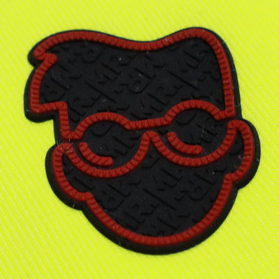 Étiquette en silicone 3D personnalisée Presses à chaleur Badge de transfert de logo en silicone 3D lavé