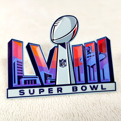Patch à haute fréquence en TPU personnalisé - Emblème sportif du Super Bowl LVIII pour les vêtements