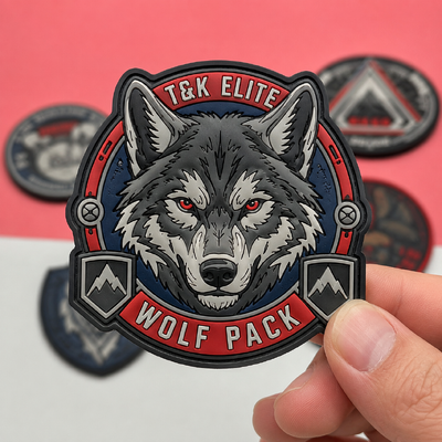Badges en TPU haute fréquence 3D personnalisés avec des logos et des tailles personnalisés en silicone idéaux pour les vêtements et les patchs de vêtements