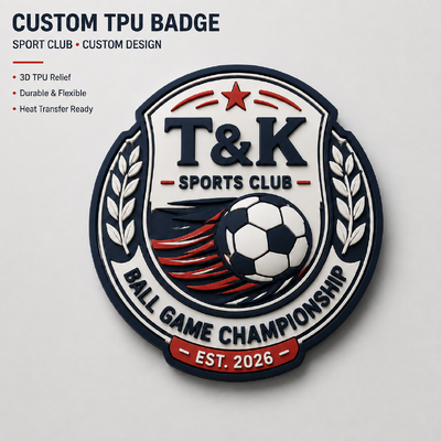 Fabricant de patchs thermocollants personnalisés avec logo 3D TPU pour sports