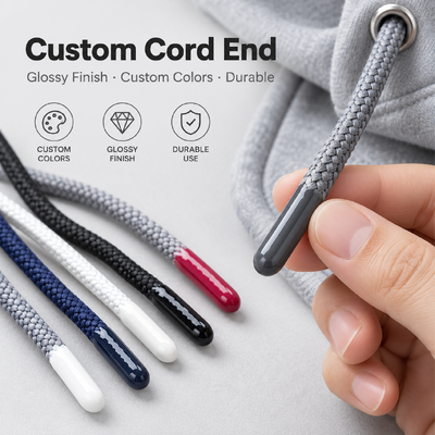 Embouts en silicone souple personnalisés pour cordons de sweat à capuche et accessoires de vêtement