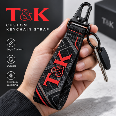 Des sangles de porte-clés personnalisées et une corde de col avec du nylon tissé durable et des couleurs personnalisées