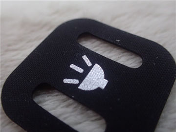 L'habillement fait sur commande de GV raccorde le logo argenté réfléchi imprimé sur le matériel de Hypalon pour des vêtements de sport