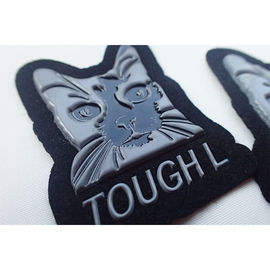 3D label à haute fréquence impressionnant de relief fait sur commande de l'hologramme TPU pour le vêtement, sacs, veste