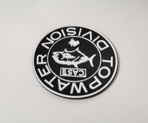 Transfert de chaleur adapté aux besoins du client d'habillement imprimant le logo du silicone 3D de labels